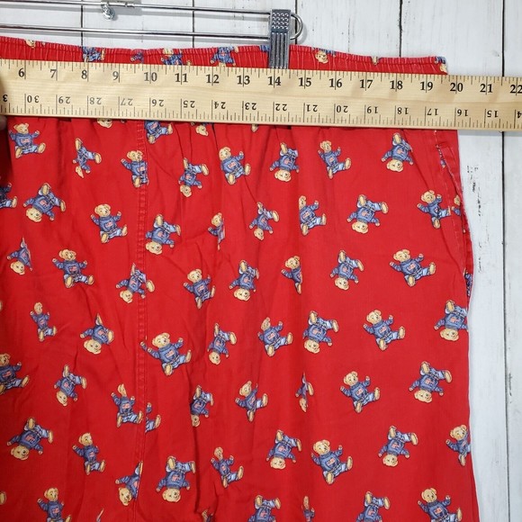 Polo Ralph Lauren Men’s XL Polo Bear PJs Pajama Lounge Pants Red - Picture 9 of 11